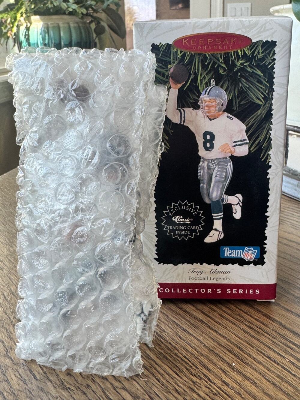Vintage Hallmark Troy Aikman Ornament 1996 Football Legends Dallas Cowboys NEW